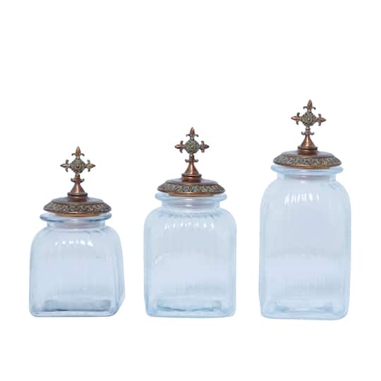 Gold Colored Polystone Traditional Decorative Jar Set